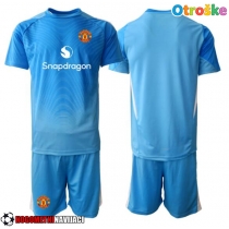 Otroške Nogometnih dresov Manchester United Vratar Domači 2025-26 Kratki rokavi (+ hlače)